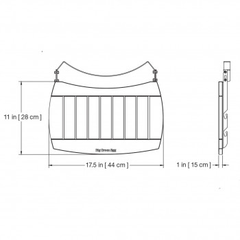 Tablettes latérales en acacia Medium BIG GREEN EGG